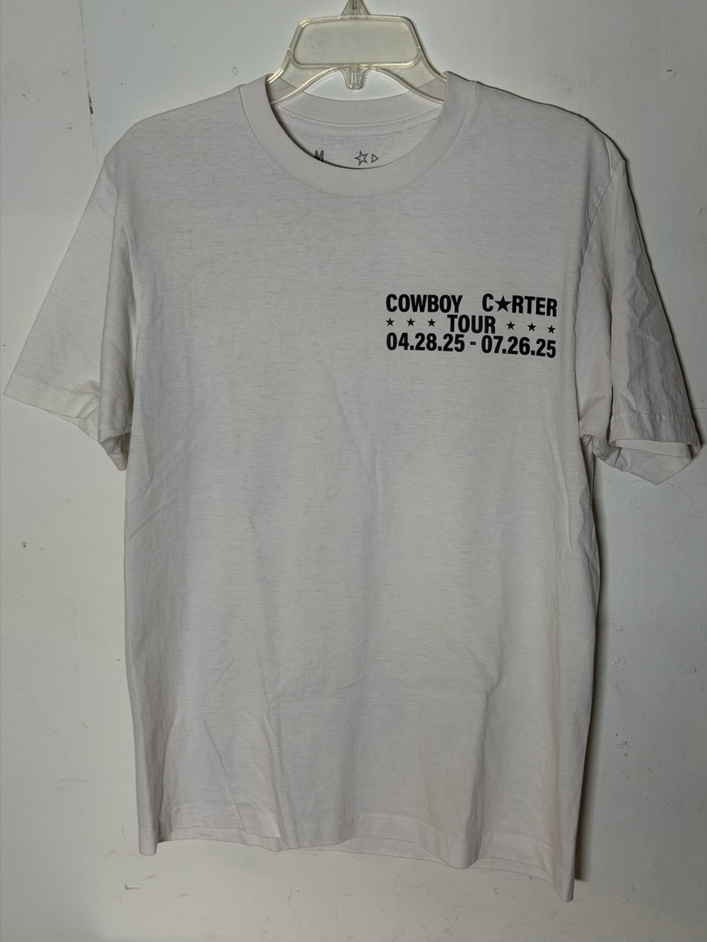Beyonce Cowboy Carter Tour 2025 Official Merch CCT2025 T-Shirt M White
